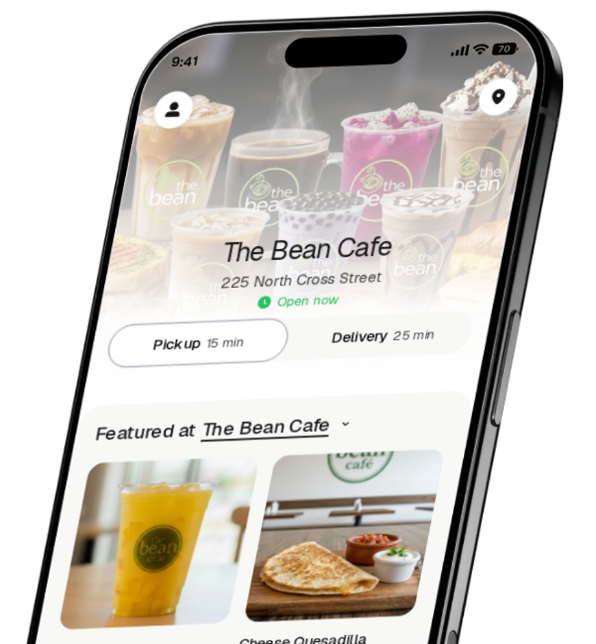 The Bean Cafe app preview